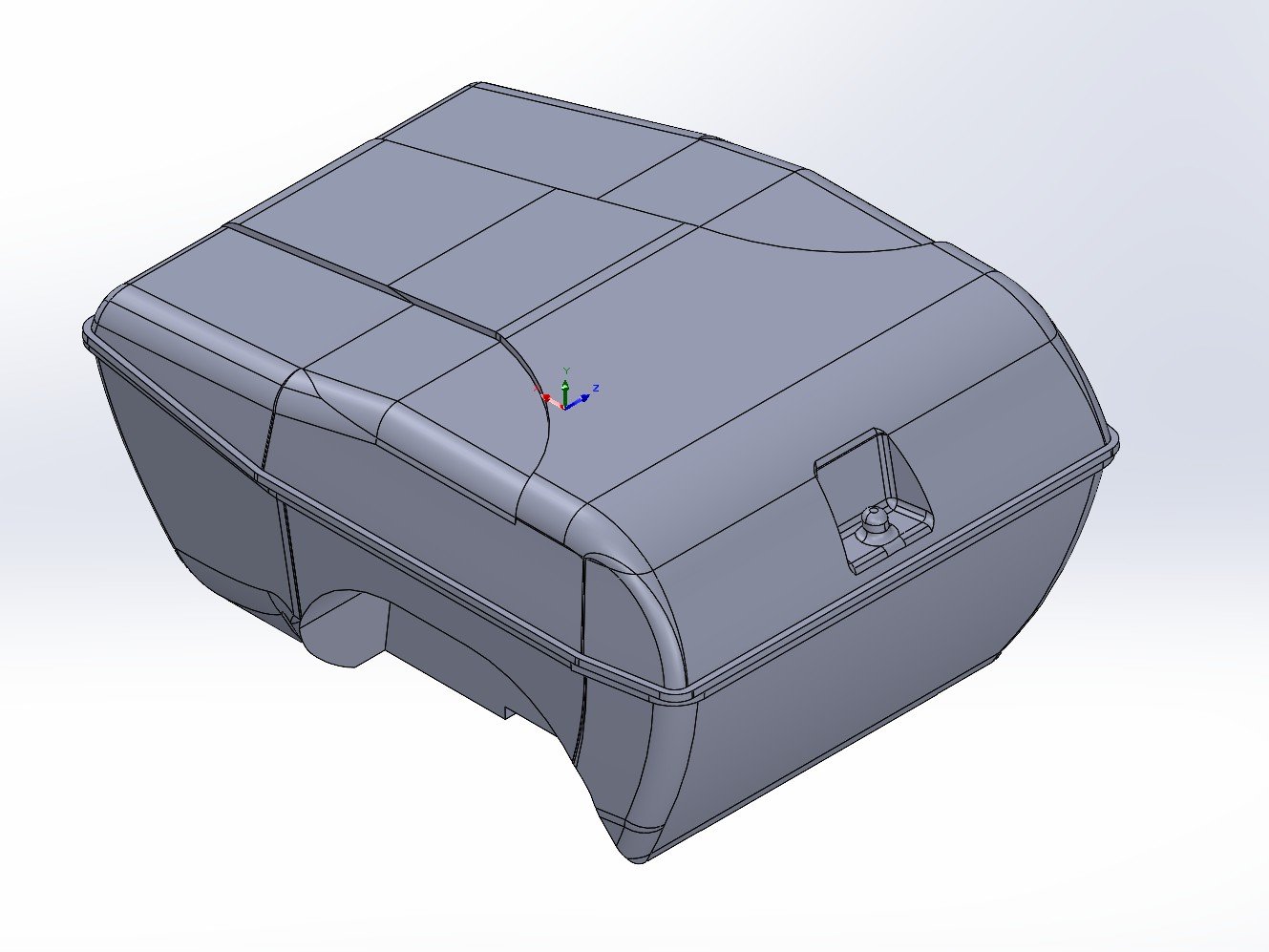 CAD assembly of a bike trailer component