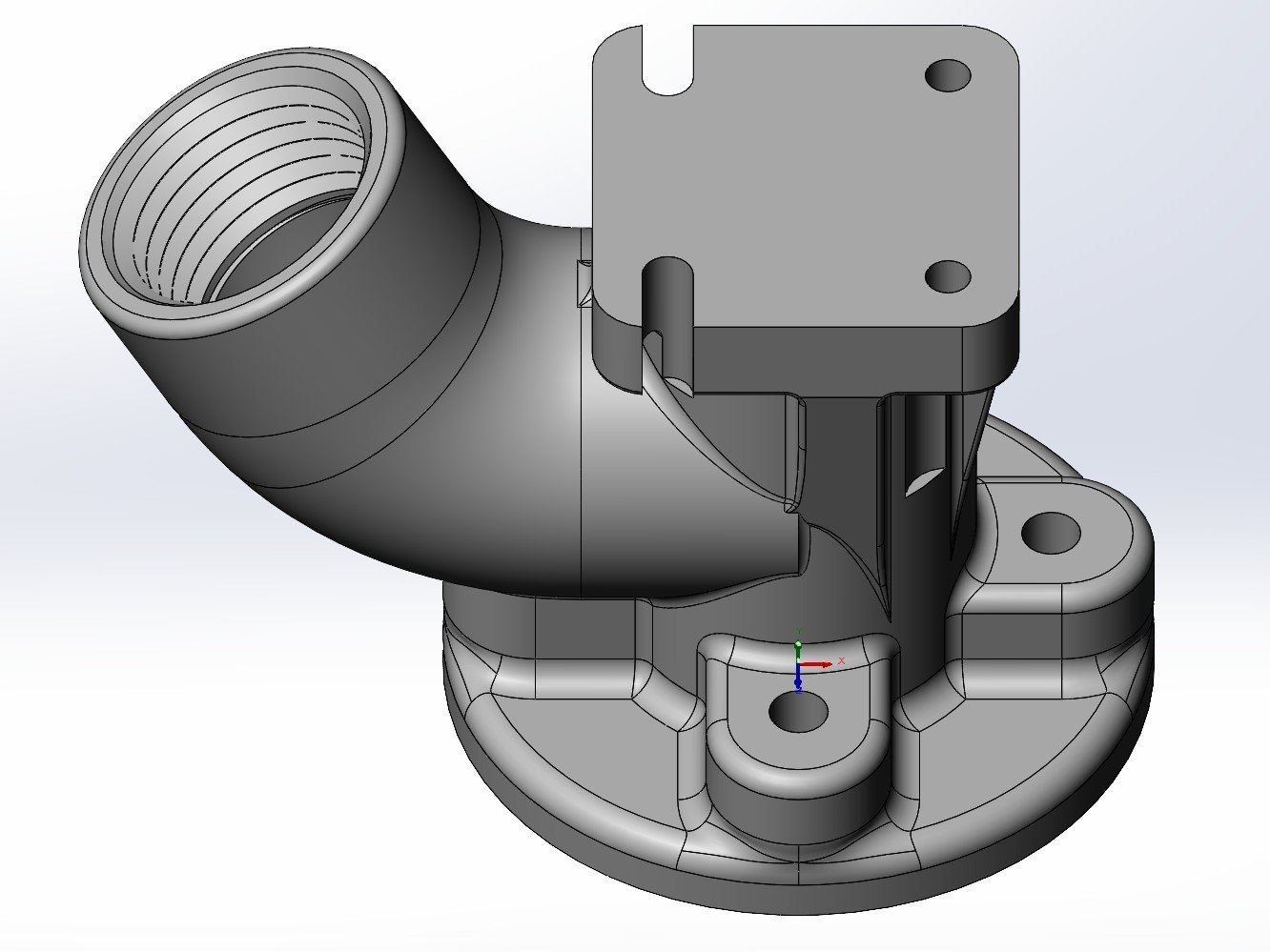 CAD model of a custom industrial part