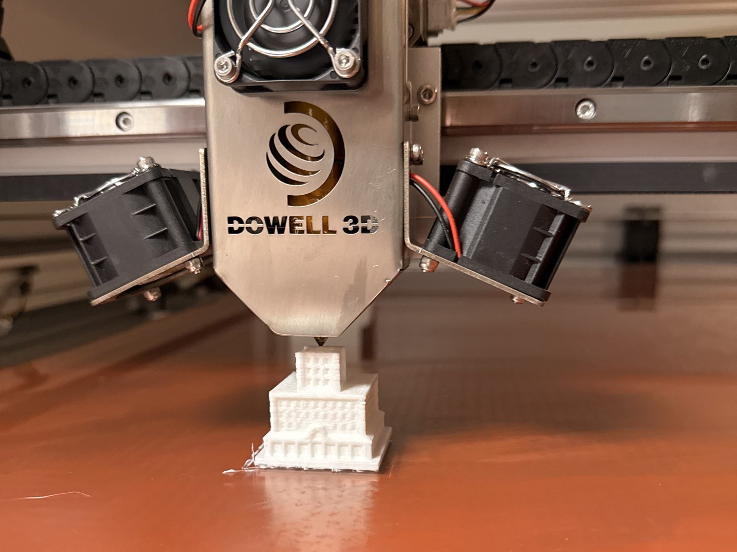 A large part printing as a single continuous piece