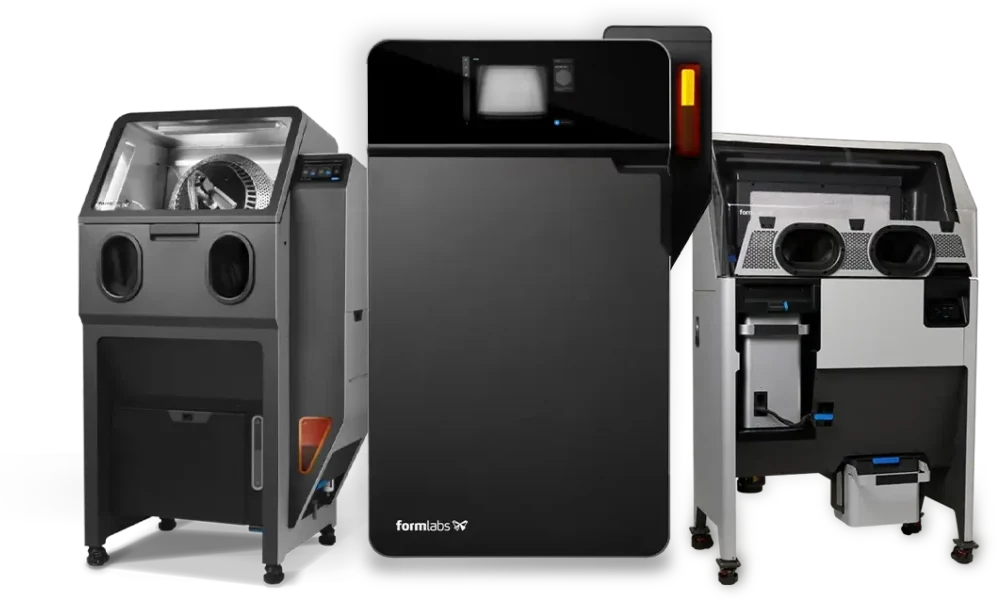 Formlabs Fuse 1+ SLS printer with sift and post-processing stations