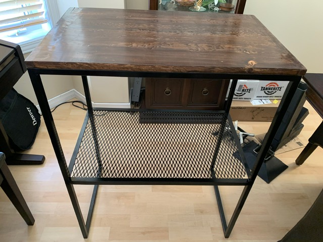 Steel & Wood Side Table
